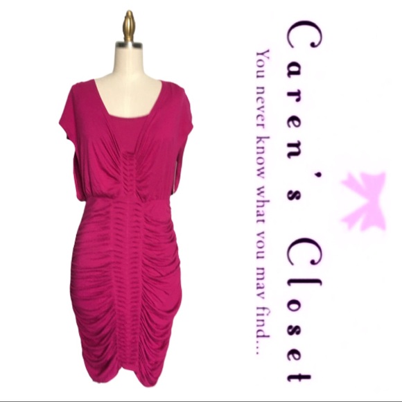 NWT Laundry by Shelli Segal Berry Ruched Dress - Picture 2 of 7